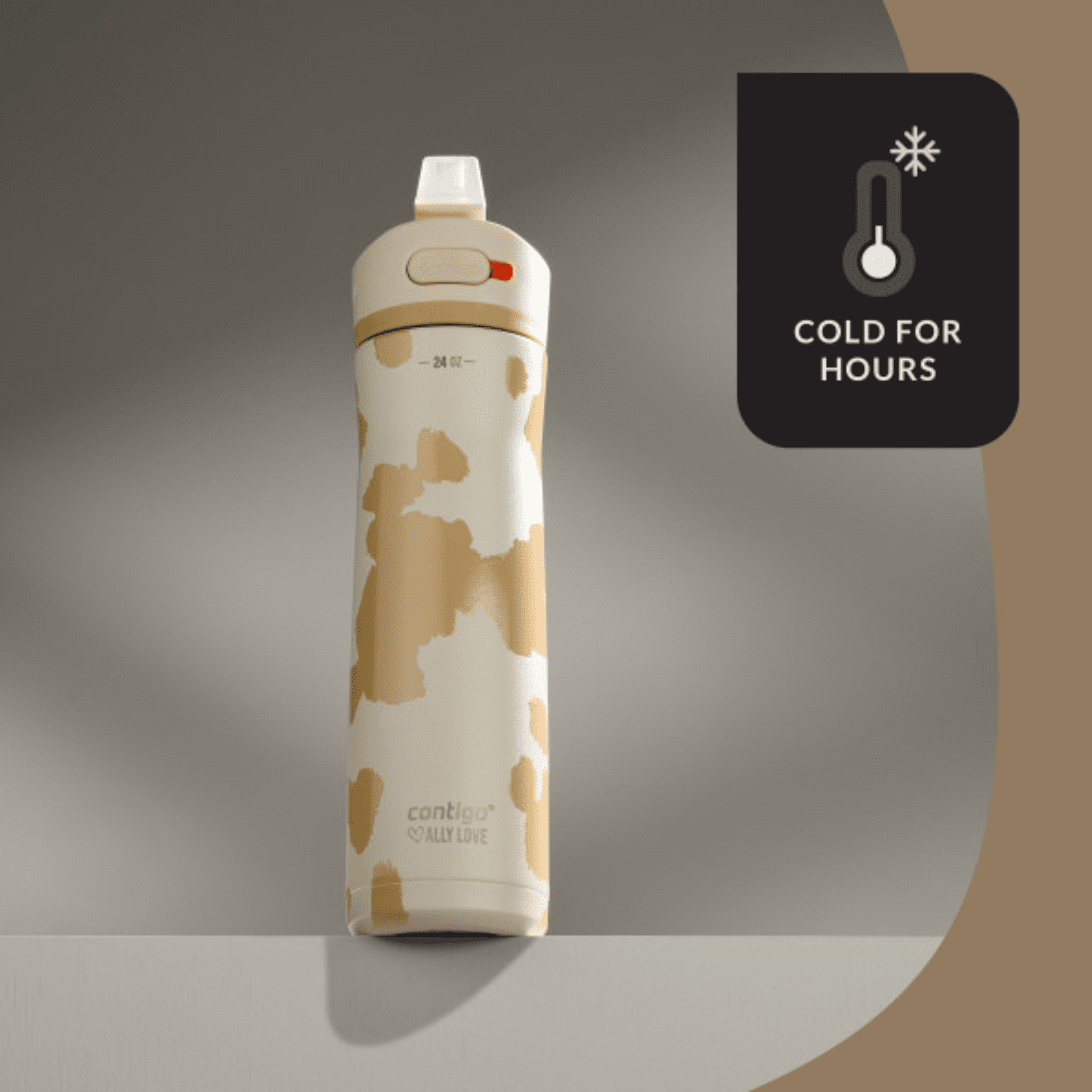 Contigo x Ally Love Ashland Chill 2.0 Stainless Steel Water Bottle with Autospout Lid, 24 oz, Oatmilk M92V