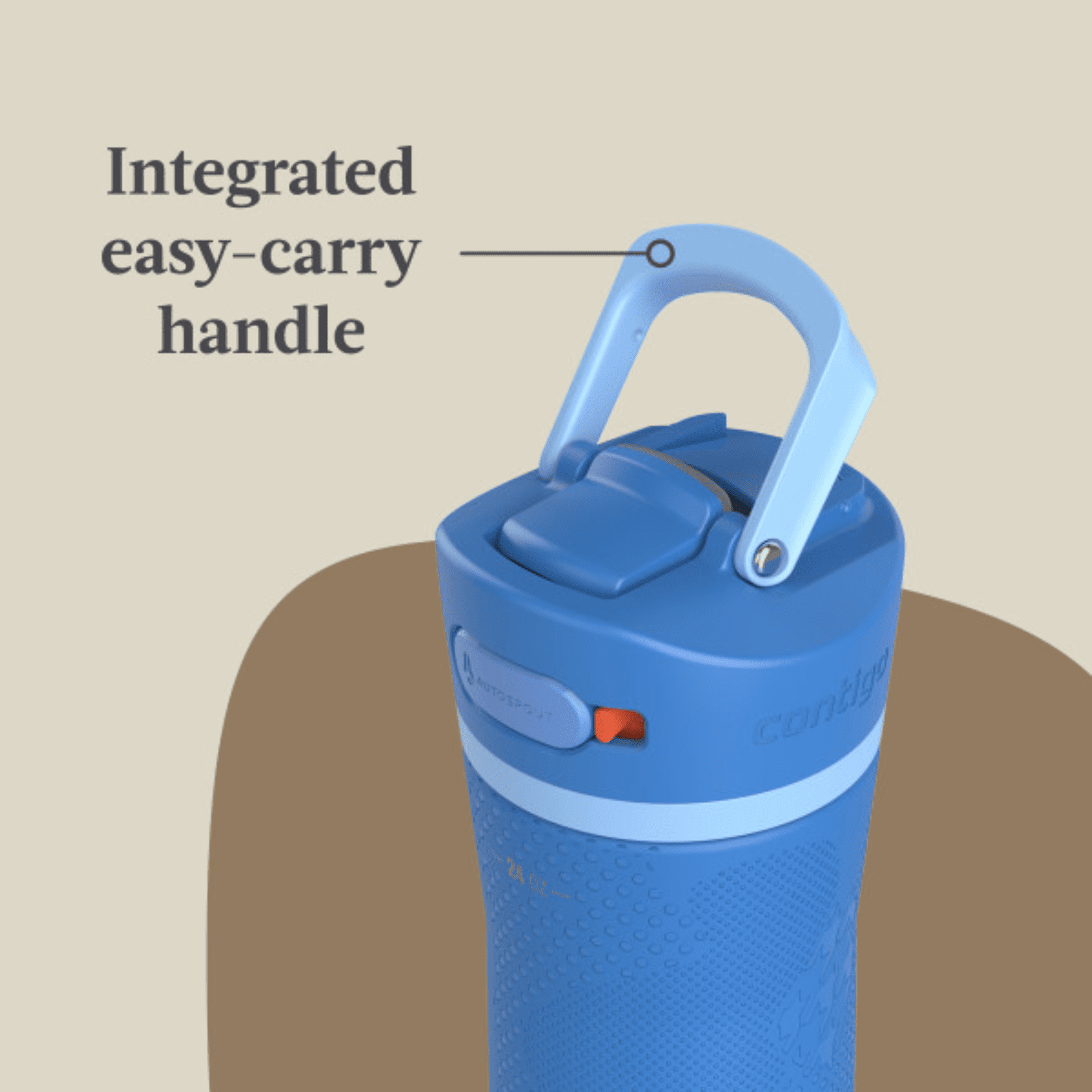 Contigo x Ally Love Ashland Chill 2.0 Stainless Steel Water Bottle with Autospout Lid, 24 oz, Oatmilk M92V