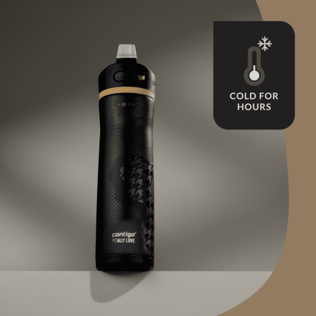 Contigo x Ally Love Ashland Chill 2.0 Stainless Steel Water Bottle with Autospout Lid, 24 oz, Oatmilk M92V