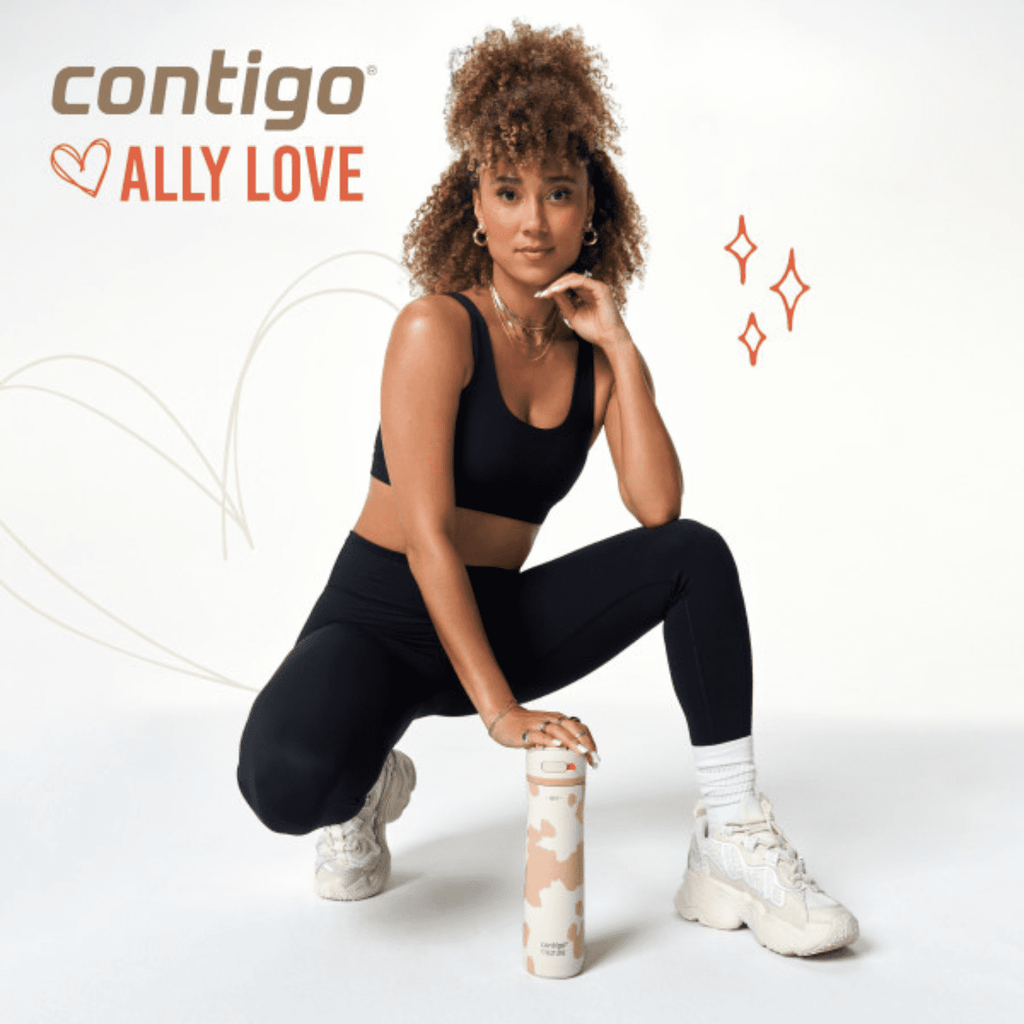Contigo x Ally Love Ashland Chill 2.0 Stainless Steel Water Bottle with Autospout Lid, 24 oz, Oatmilk M92V
