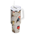 40 oz Insulated Stainless Steel Tumbler Double Wall Stainless Steel Tumbler with 2-Way Drinking Birds Pattern M612W