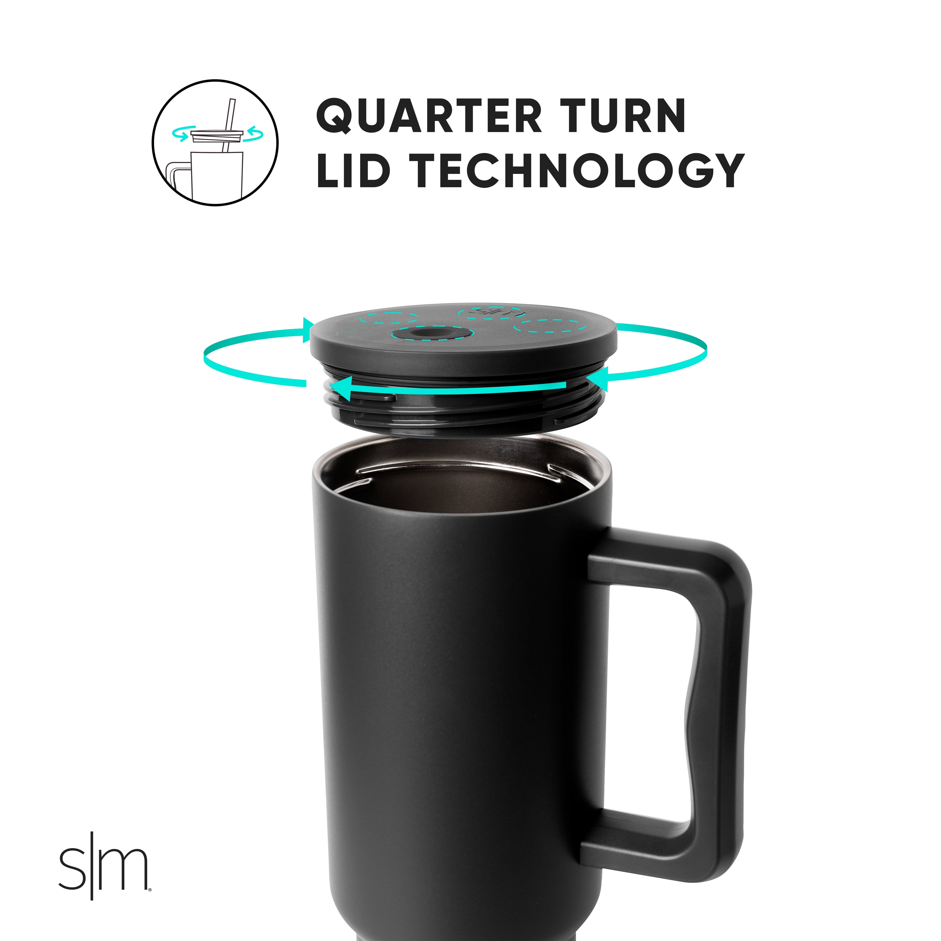 Simple Modern 40 fl oz Insulated Stainless Steel Trek Tumbler with Straw Lid | Blush M392T