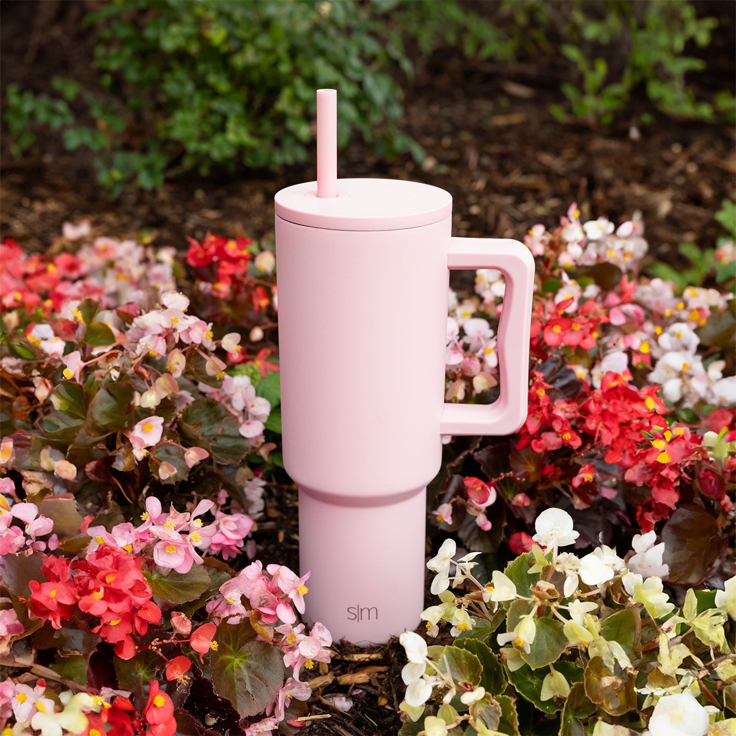 Simple Modern 40 fl oz Insulated Stainless Steel Trek Tumbler with Straw Lid | Blush M392T