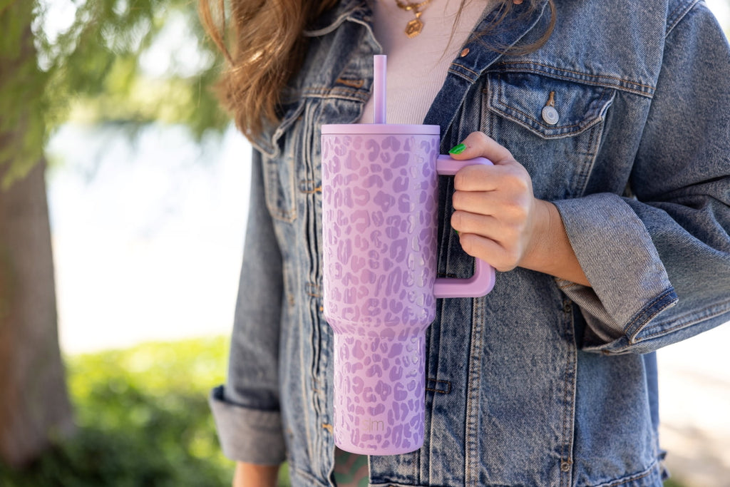 Simple Modern 40 fl oz Insulated Stainless Steel Trek Tumbler with Straw Lid | Blush M392T