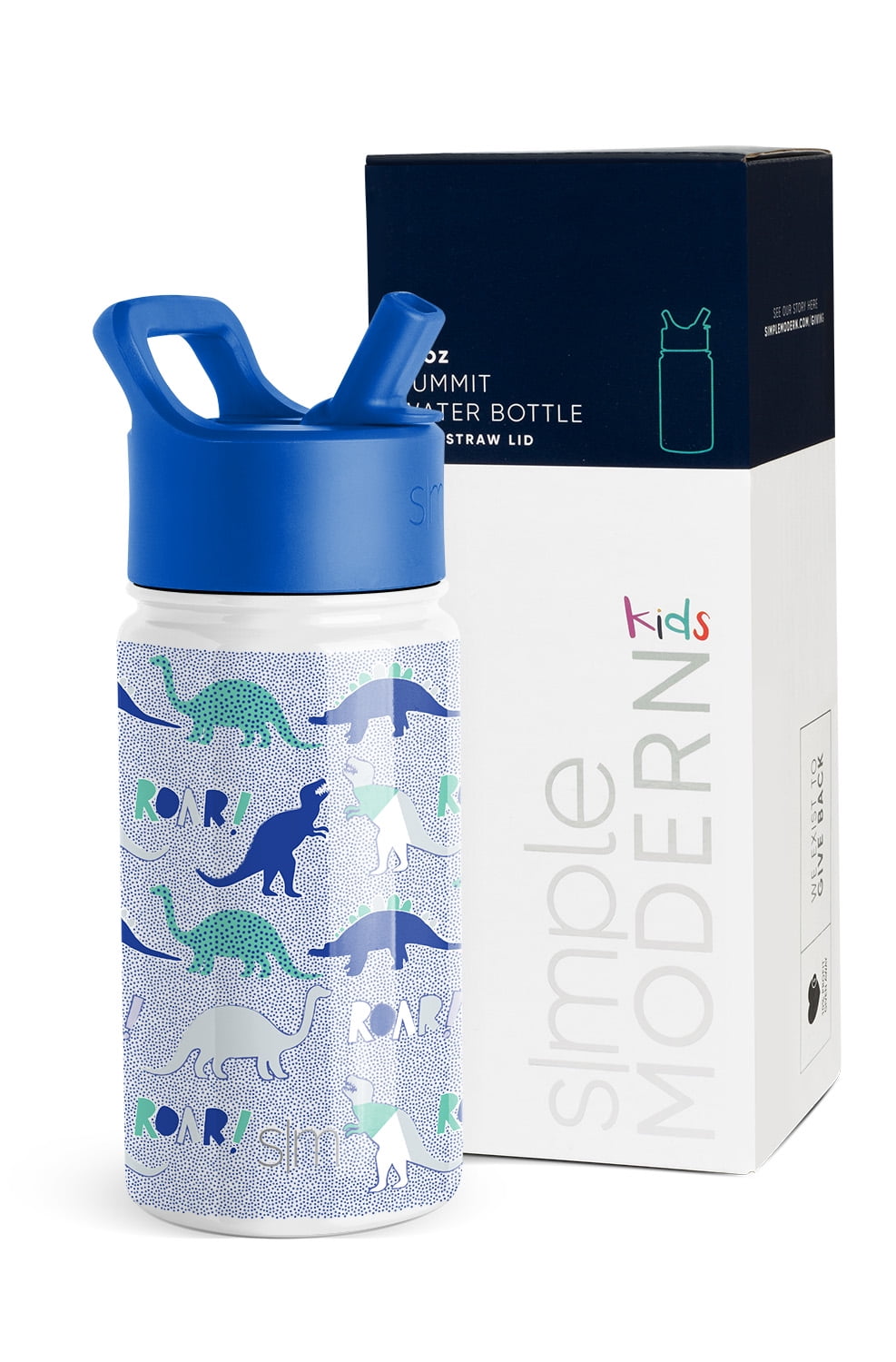 Simple Modern Summit Water Bottle Straw Lid Vacuum Insulated Stainless Steel Bottle | 14 fl oz M431P