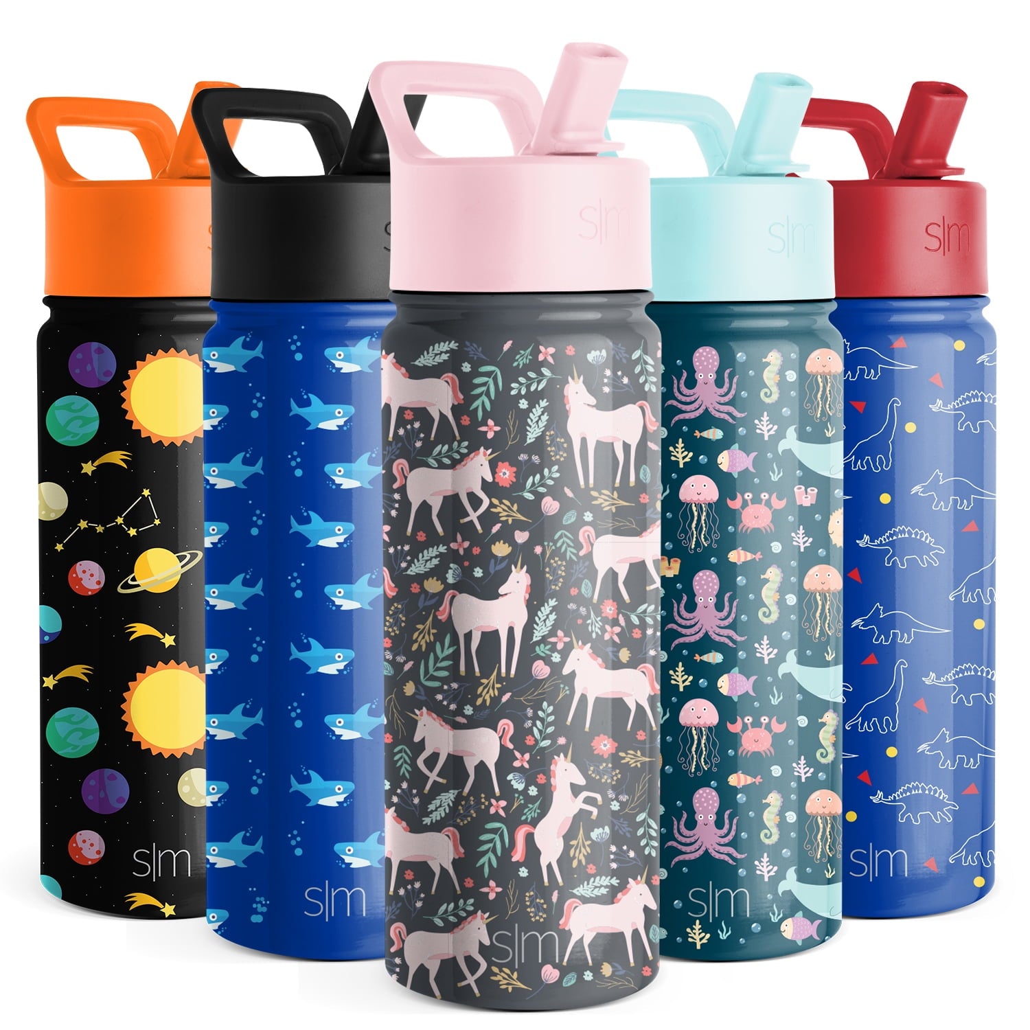 Simple Modern Summit Water Bottle Straw Lid Vacuum Insulated Stainless Steel Bottle | 14 fl oz M431P