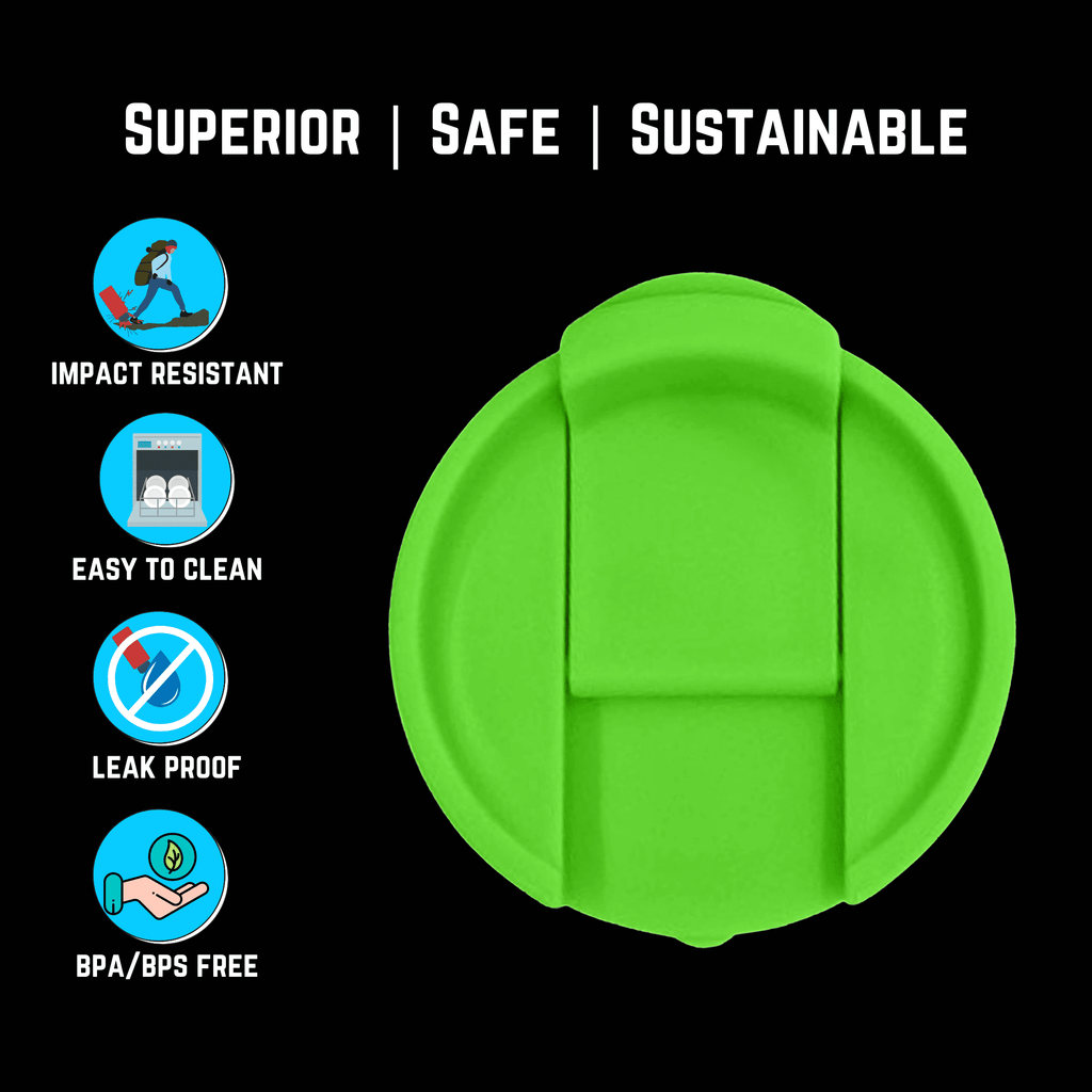 NuRich Hydro Wide Mouth Flip and Sip Replacement Coffee Lid or Cap Accessories Compatible with Hydroflask, Nalgene, and Many More Top Water Bottle Brands Sizes 12 16 18 20 32 40 64 Ounce M224R