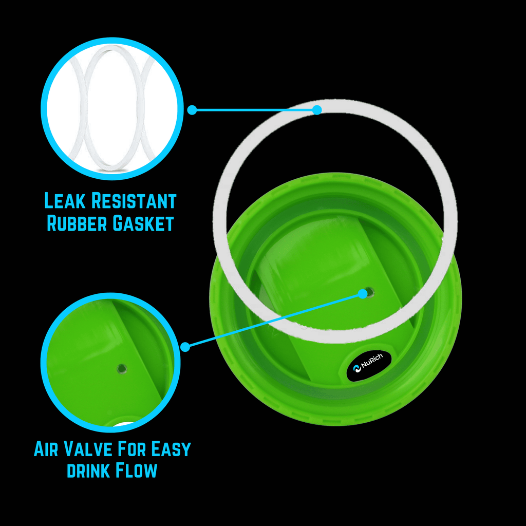 NuRich Hydro Wide Mouth Flip and Sip Replacement Coffee Lid or Cap Accessories Compatible with Hydroflask, Nalgene, and Many More Top Water Bottle Brands Sizes 12 16 18 20 32 40 64 Ounce M224R