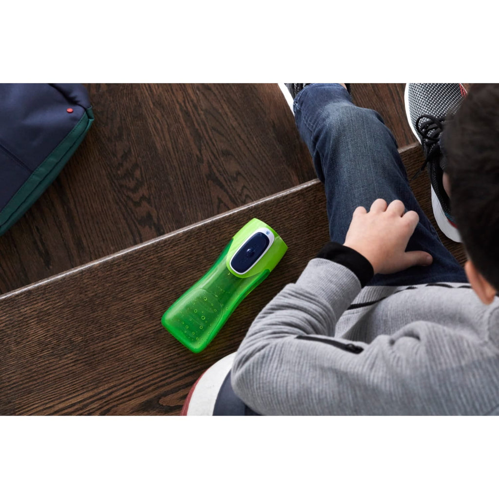 Contigo Kids Trekker Water Bottle with AUTOSEAL Lid Navy Blue and Granny Smith Green, 14 fl oz., 2-pack M123A