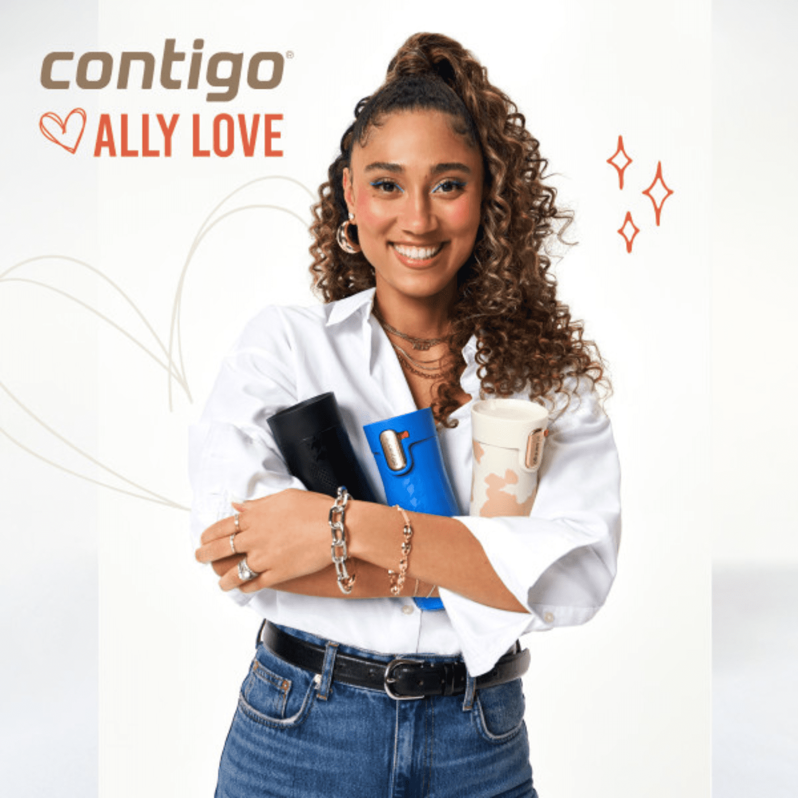 Contigo x Ally Love Autoseal West Loop Vacuum-Insulated Stainless Steel Travel Mug with Easy-Clean Lid, 16 oz, Stellar Jay M28H