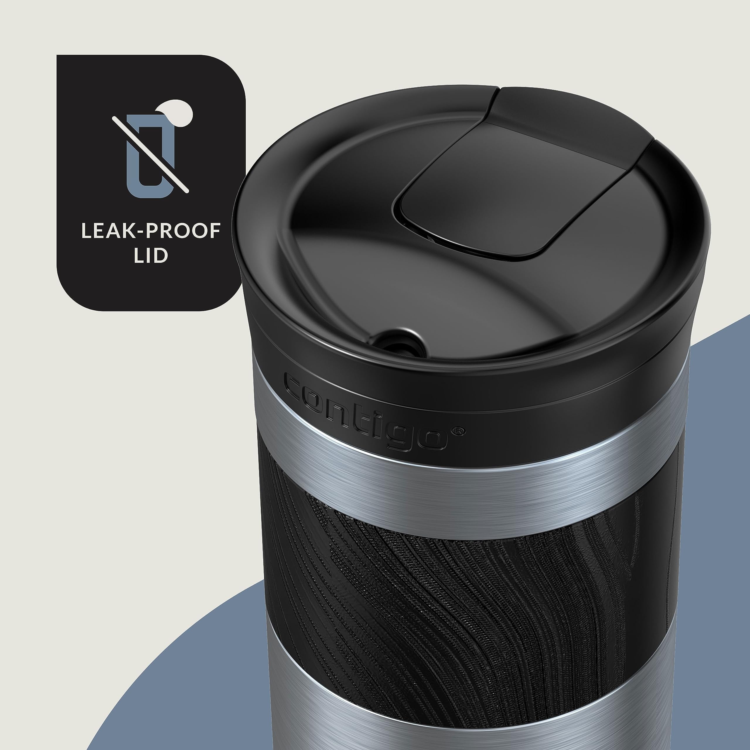 Contigo Byron 2.0 Stainless Steel Travel Mug with SNAPSEAL Lid and Grip, 16oz. M50B