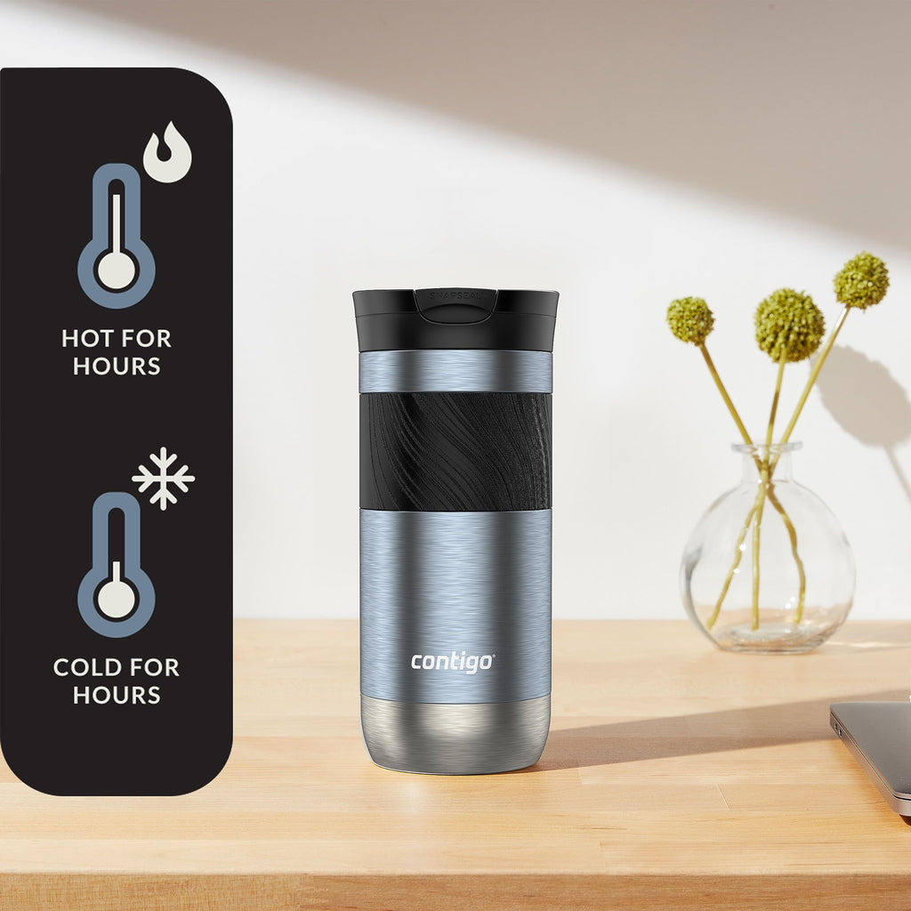 Contigo Byron 2.0 Stainless Steel Travel Mug with SNAPSEAL Lid and Grip, 16oz. M50B