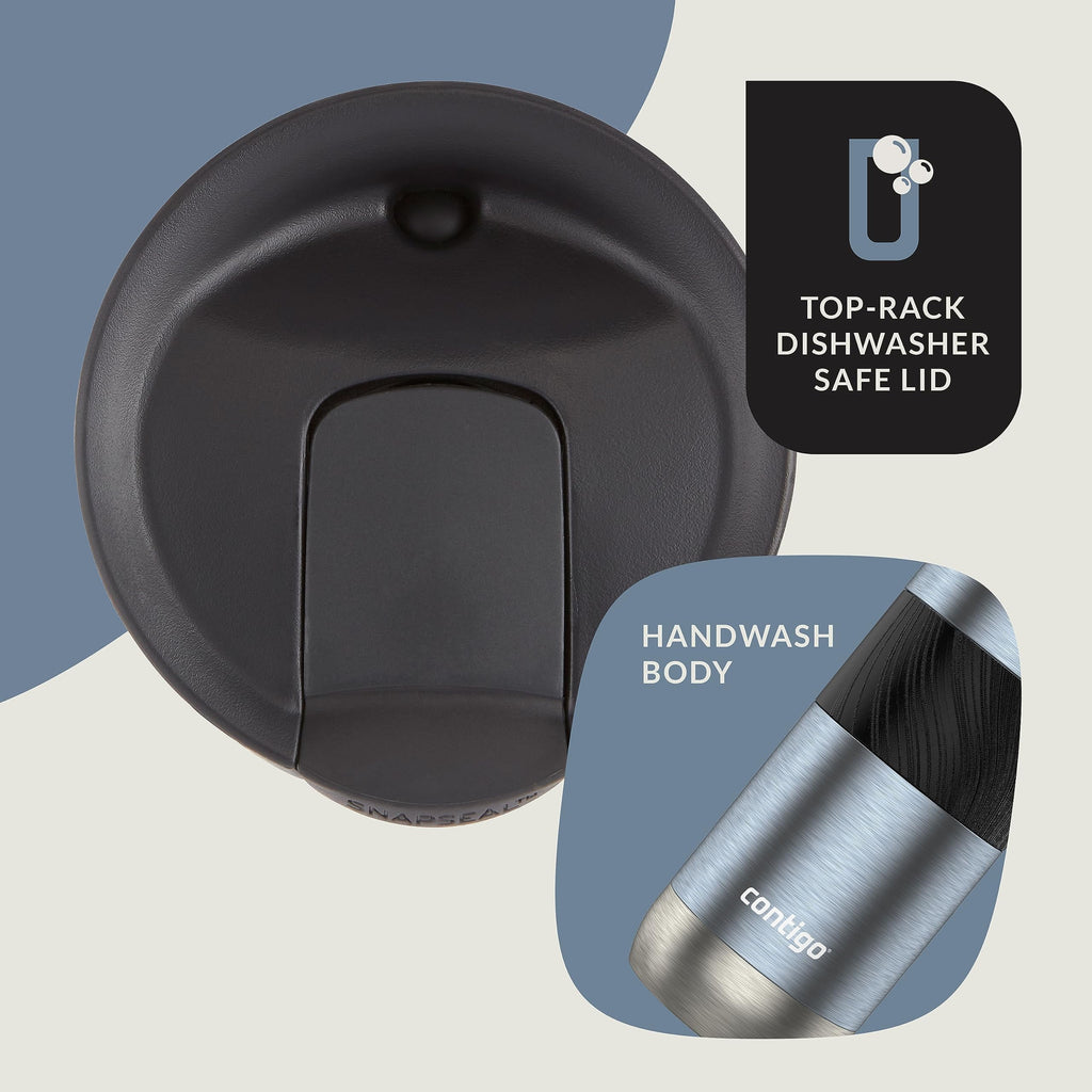 Contigo Byron 2.0 Stainless Steel Travel Mug with SNAPSEAL Lid and Grip, 16oz. M50B