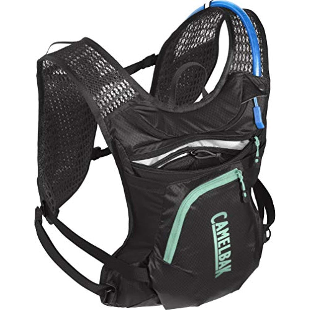 CamelBak Women's Chase Bike Vest 50oz - Hydration Vest - Easy Access Pockets, Black/Mint M265R