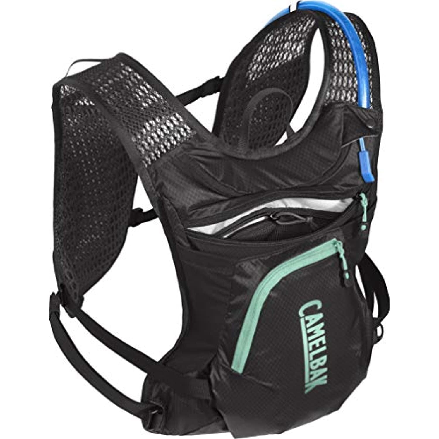 CamelBak Women's Chase Bike Vest 50oz - Hydration Vest - Easy Access Pockets, Black/Mint M265R