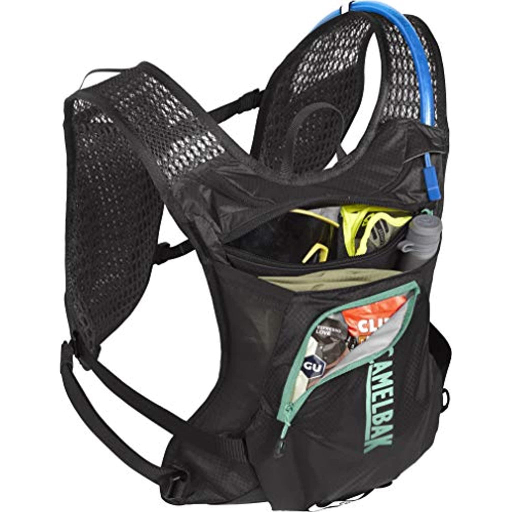 CamelBak Women's Chase Bike Vest 50oz - Hydration Vest - Easy Access Pockets, Black/Mint M265R