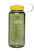 Nalgene 16oz Wide Mouth Water Bottle BPA-Free USA Made, Oil Green + Freesia M145W