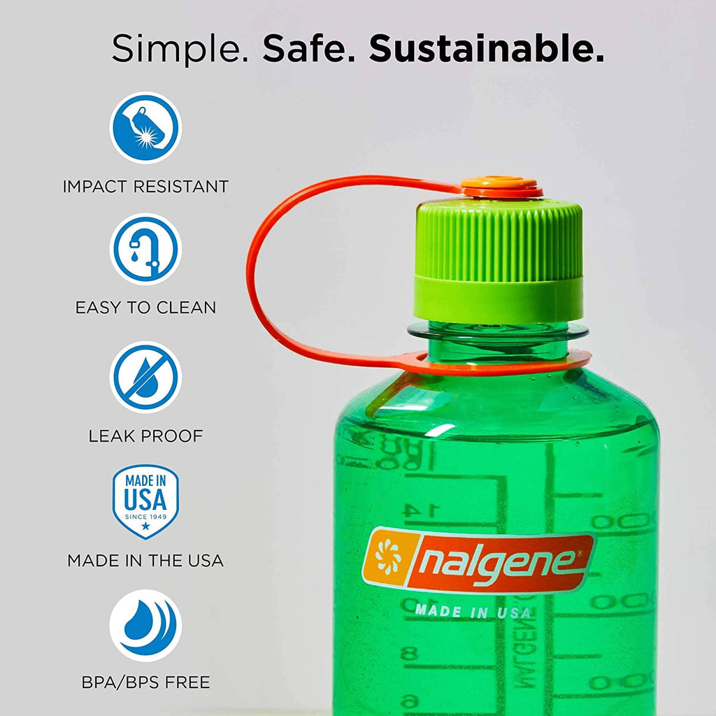Nalgene Sustain 32 oz Narrow Mouth Plastic Water Bottle M138U