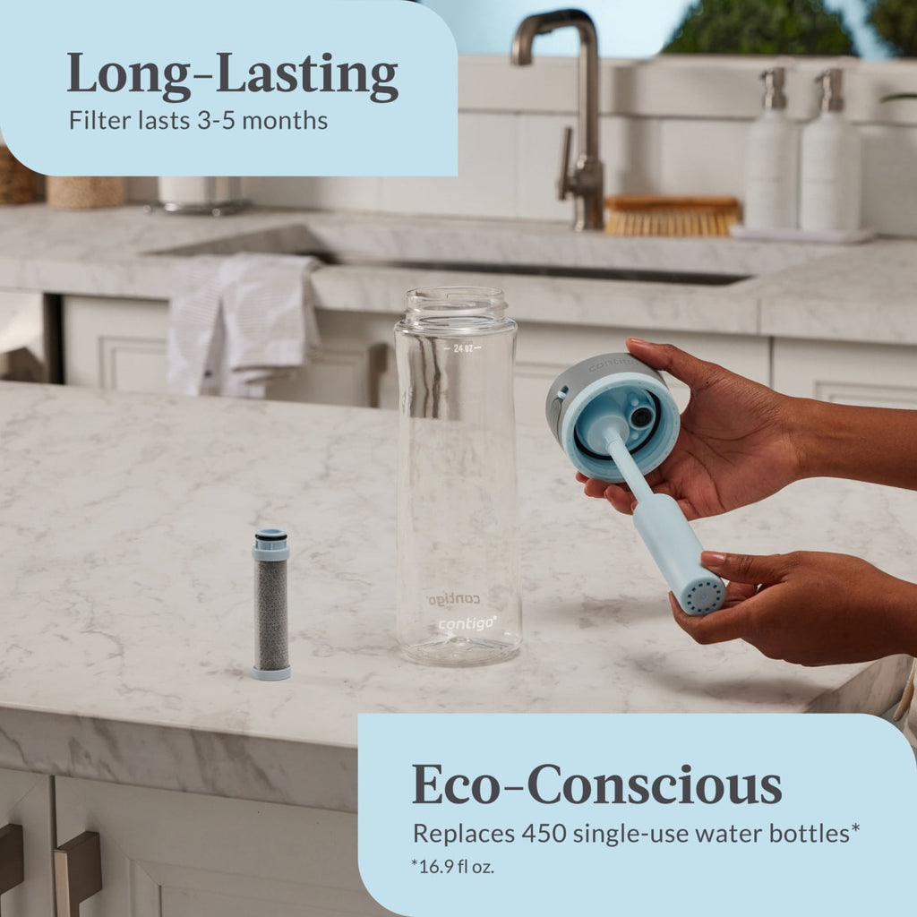 Contigo 24 oz. Wells Plastic Filter Water Bottle - Salt M18Z