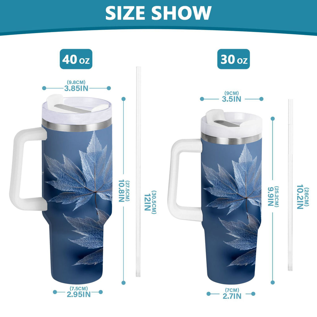 30 oz Insulated Stainless Steel Tumbler Double Wall Stainless Steel Tumbler with 2-Way Drinking Glass Mapleleaves M491U