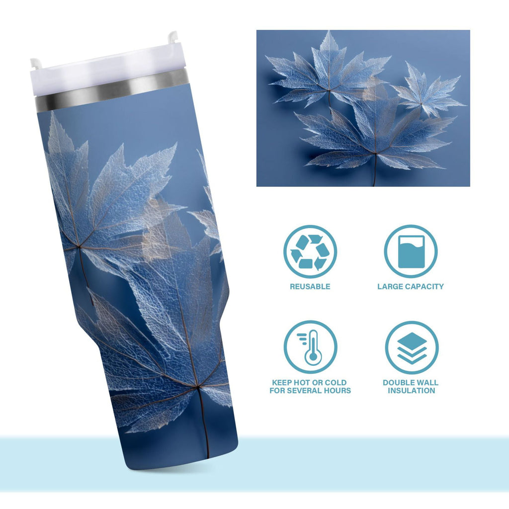30 oz Insulated Stainless Steel Tumbler Double Wall Stainless Steel Tumbler with 2-Way Drinking Glass Mapleleaves M491U