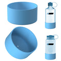 Linkidea 2 Pack Water Bottle Boot Compatible with Nalgene Sustain Wide Mouth 32oz/48oz, Narrow Mouth 32oz, Silicone Anti-Slip Bottle Bottom Bumper Protector (Blue) M209Q
