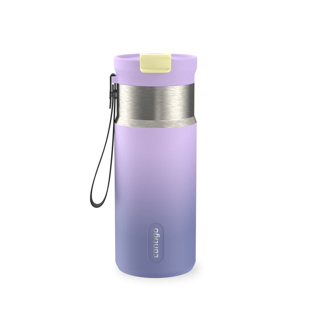 Contigo DualSip 16 oz Compact Leakproof Insulated Water Bottle with 2-Way Lid M49H