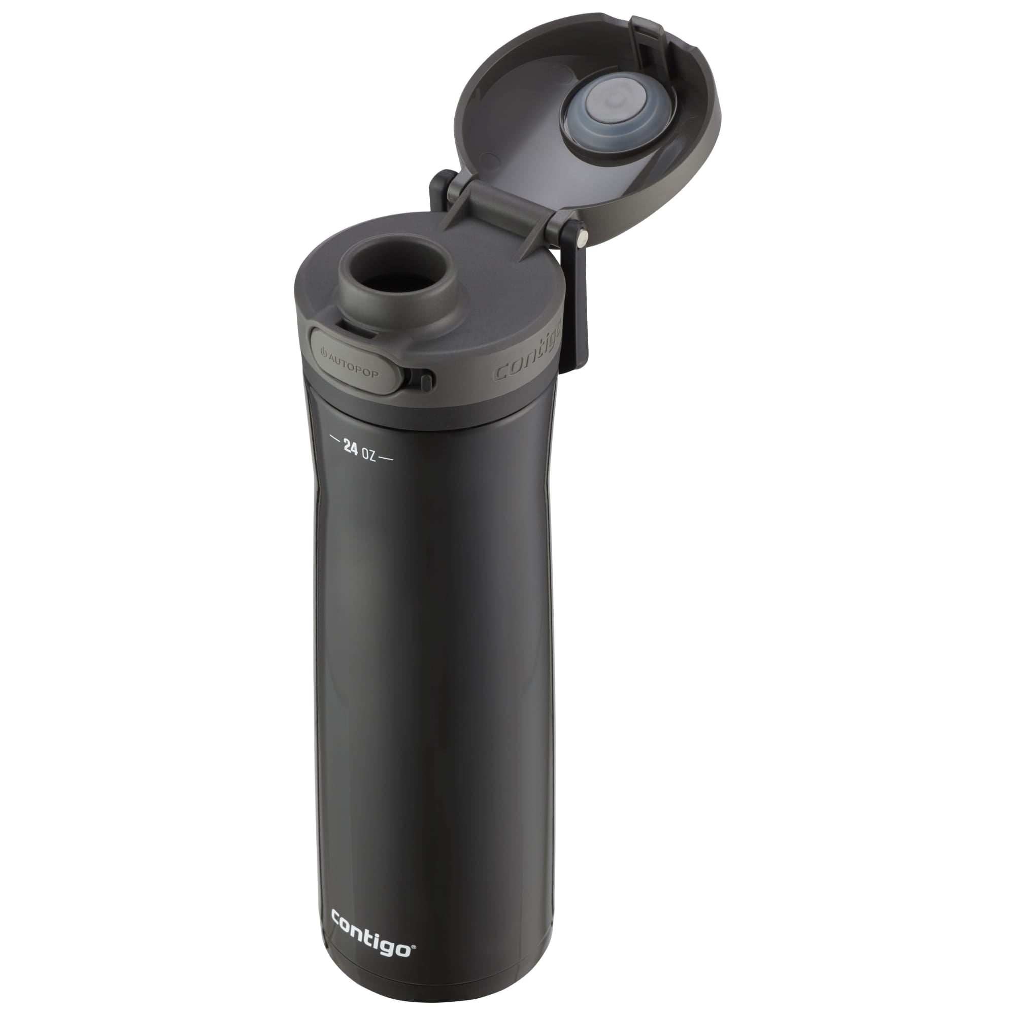 Contigo Jackson Chill  Bundle 2 Water Bottles Black 24oz and Pink  20oz with Autopop Lid M77R