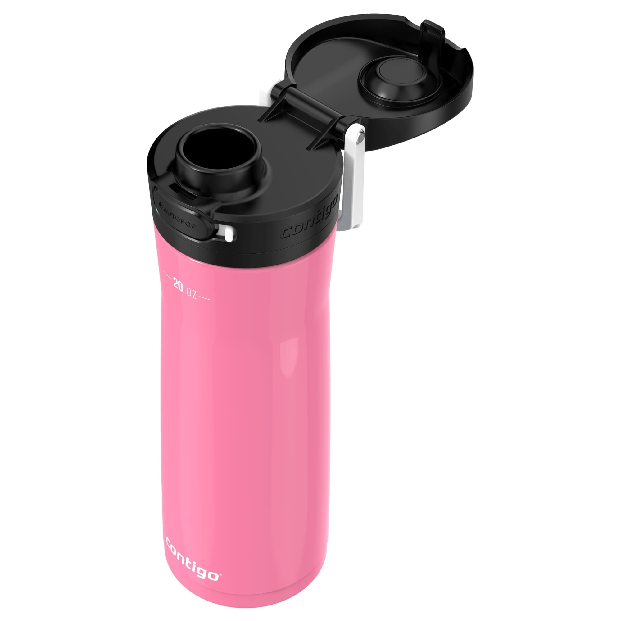 Contigo Jackson Chill  Bundle 2 Water Bottles Black 24oz and Pink  20oz with Autopop Lid M77R