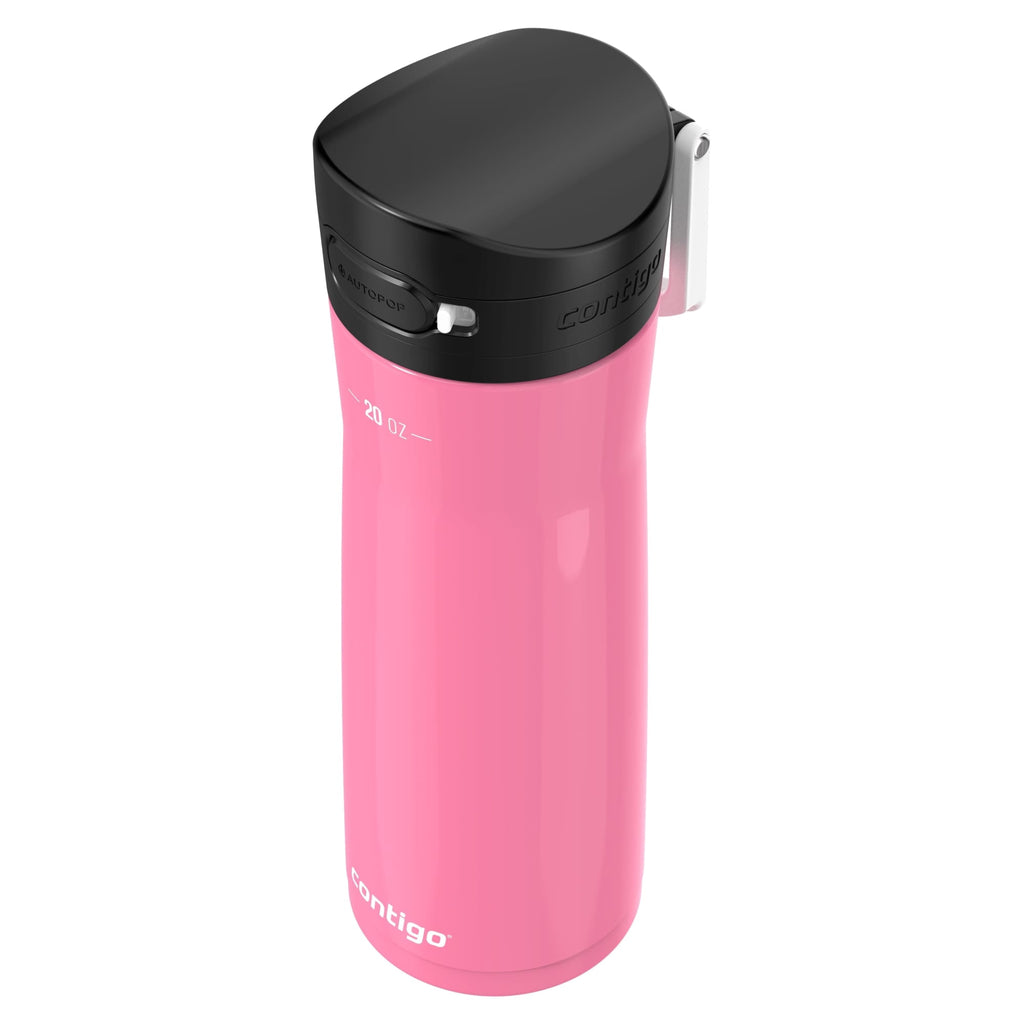 Contigo Jackson Chill  Bundle 2 Water Bottles Black 24oz and Pink  20oz with Autopop Lid M77R
