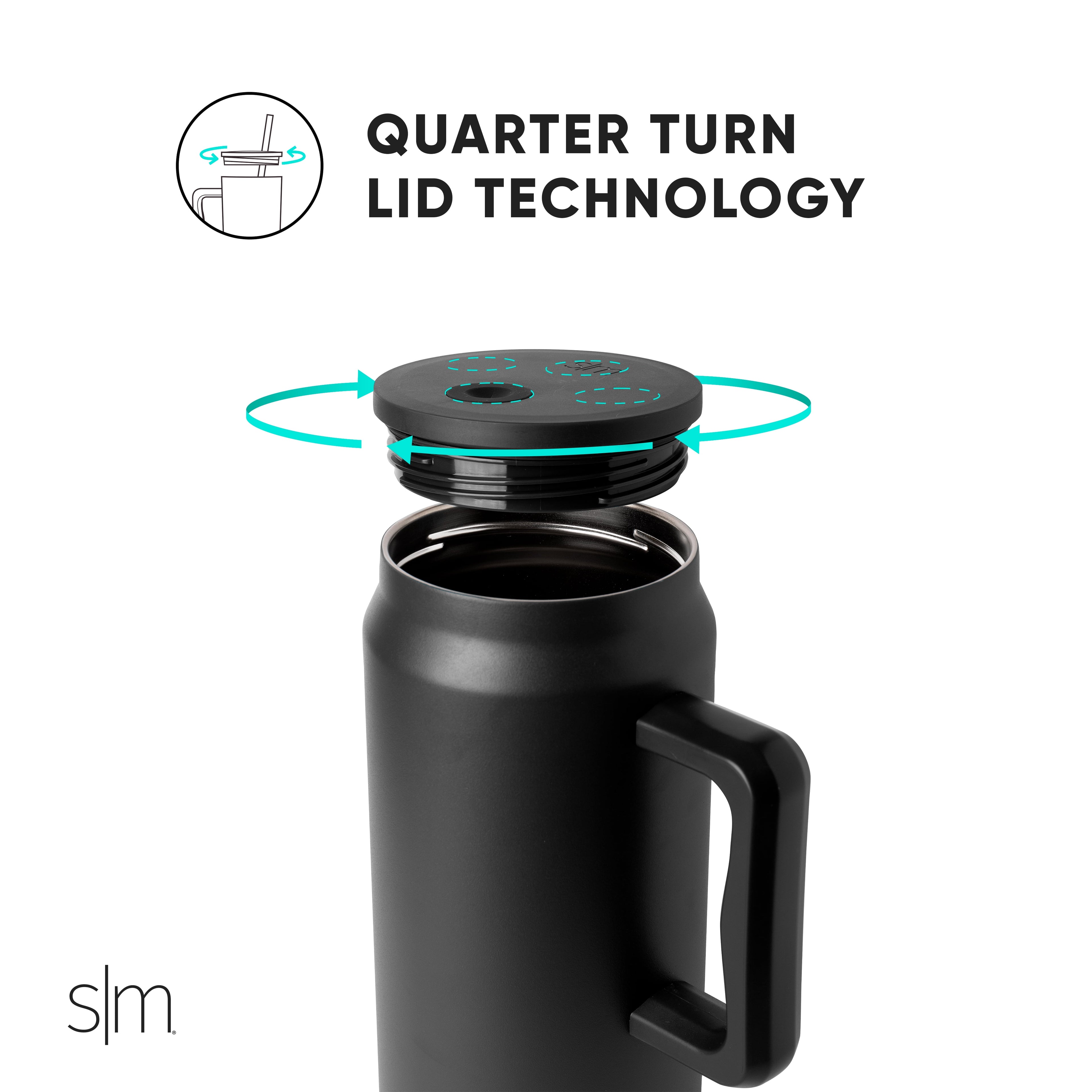 Simple Modern 50 fl oz Insulated Stainless Steel Trek Tumbler with Straw Lid | Midnight Black M406E