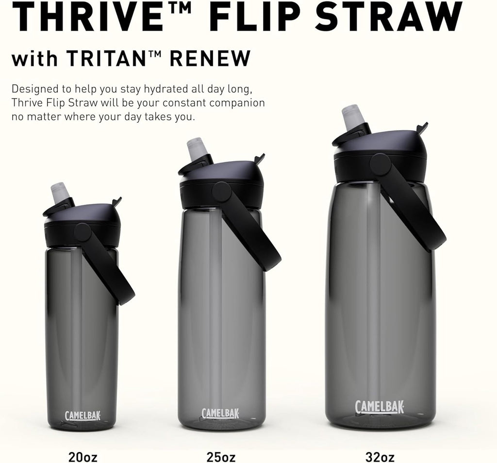 Camelbak Thrive Flip Straw 20oz Water Bottle, Charcoal M234W