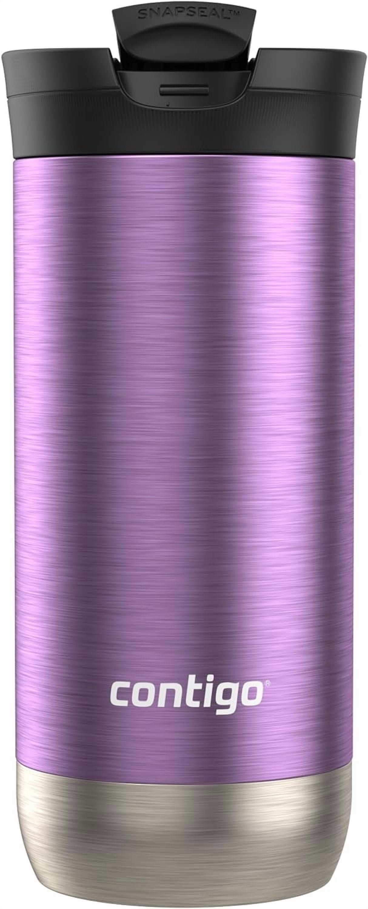 Contigo Huron SnapSeal Insulated Travel Tumbler, Purple Panzy Color 16 oz (473 mL) M70L