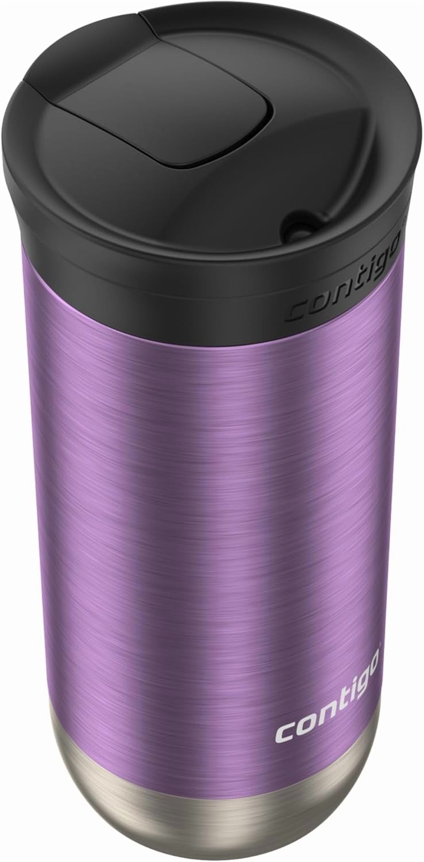 Contigo Huron SnapSeal Insulated Travel Tumbler, Purple Panzy Color 16 oz (473 mL) M70L