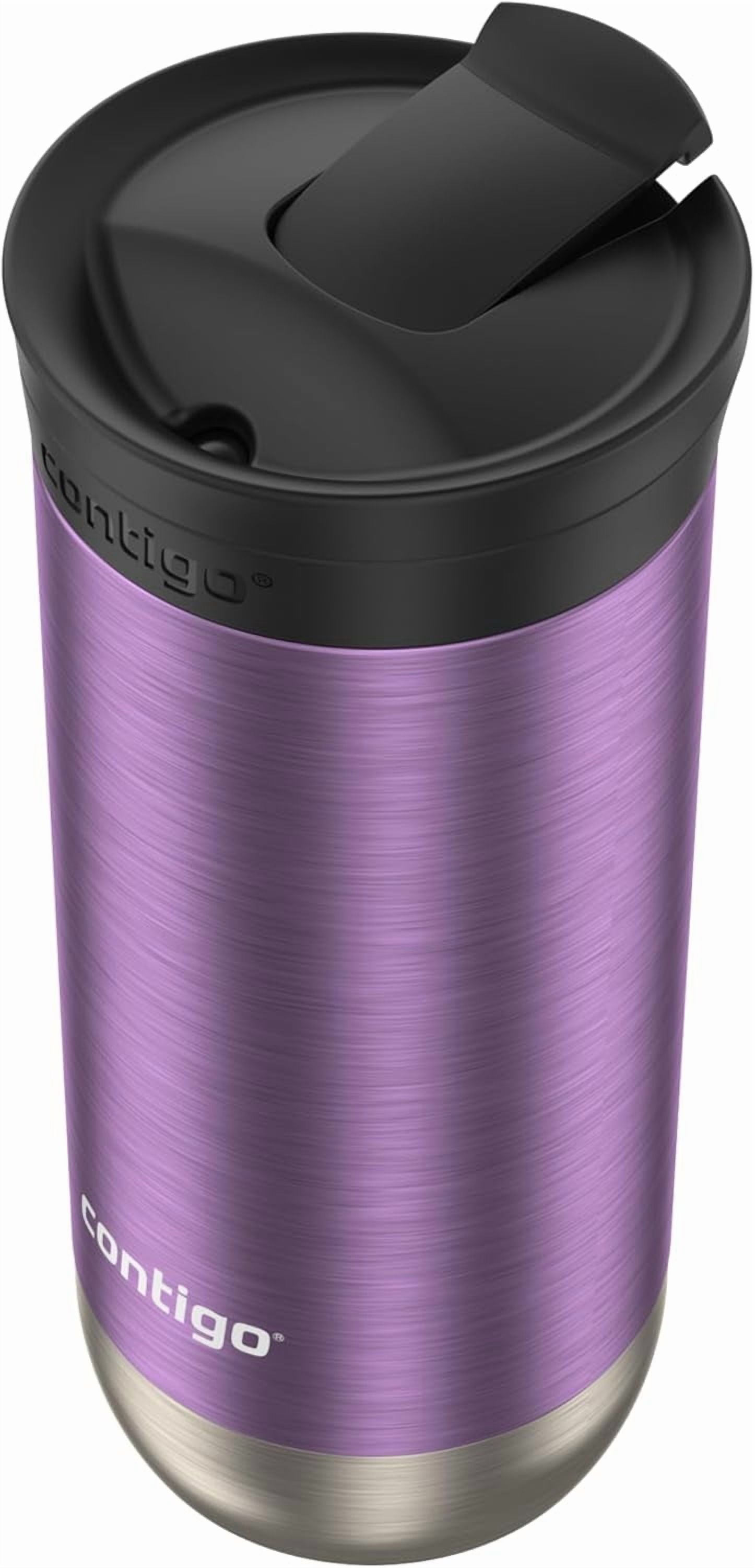 Contigo Huron SnapSeal Insulated Travel Tumbler, Purple Panzy Color 16 oz (473 mL) M70L