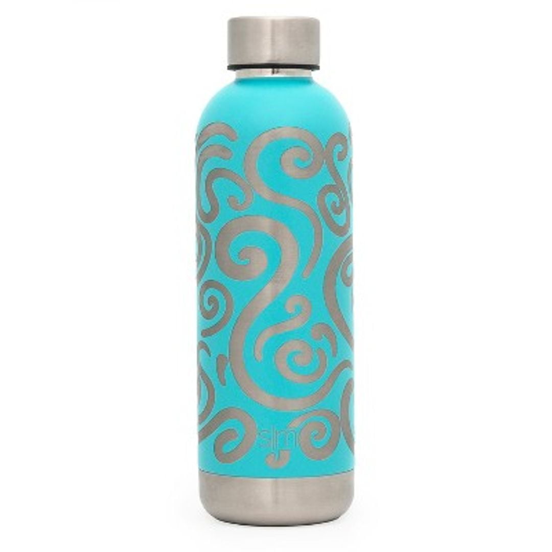 simple modern bolt curtis 17oz water bottle stainless steel Caribbean blue M439Q