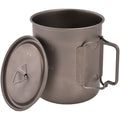 Olicamp Titanium Space Saver Mug with Lid, Nests Nalgene Bottle Inside, Lightweight and Compact, Perfect for Camping and Backpacking, 750mL M193R