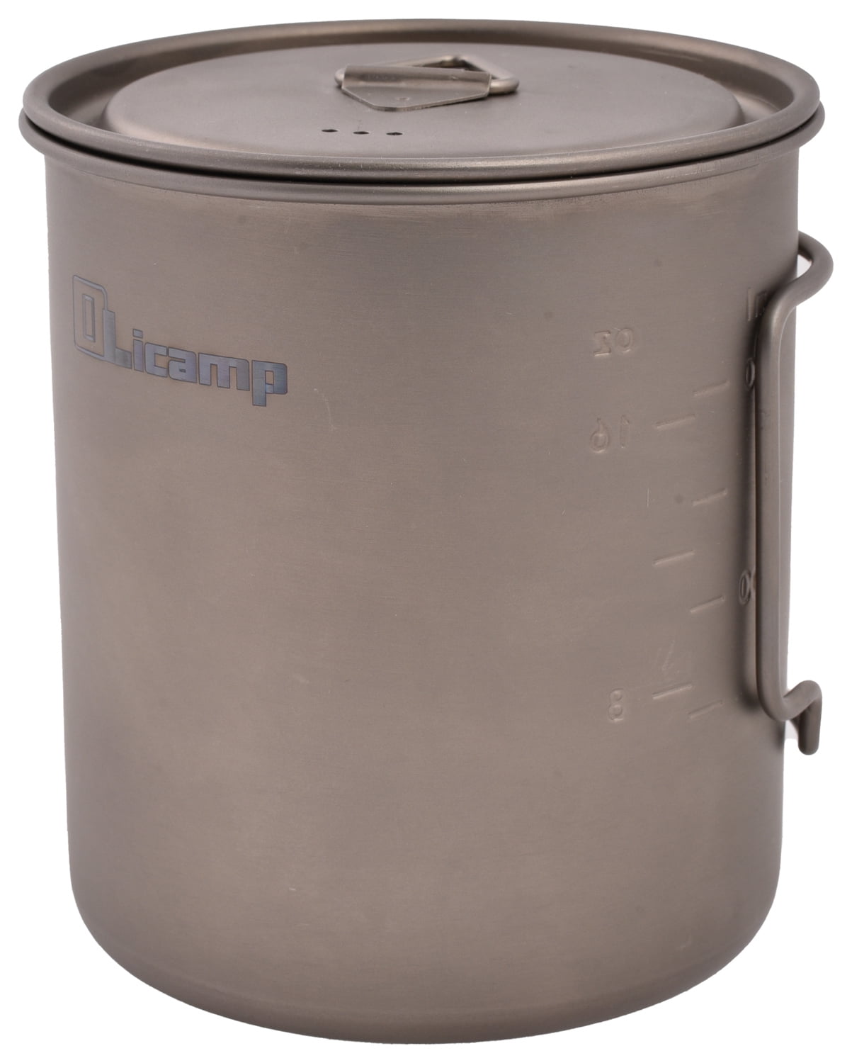Olicamp Titanium Space Saver Mug with Lid, Nests Nalgene Bottle Inside, Lightweight and Compact, Perfect for Camping and Backpacking, 750mL M193R
