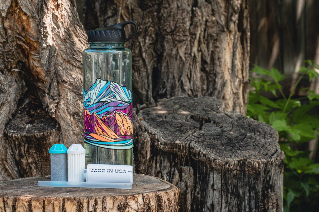 Epic Water Filters Nalgene OG Sustain Tritan USA Made Water Bottle and 75 Gallon Filter - Removes 99.99% of Water Impurities, 32oz, Leggitt Art M192F