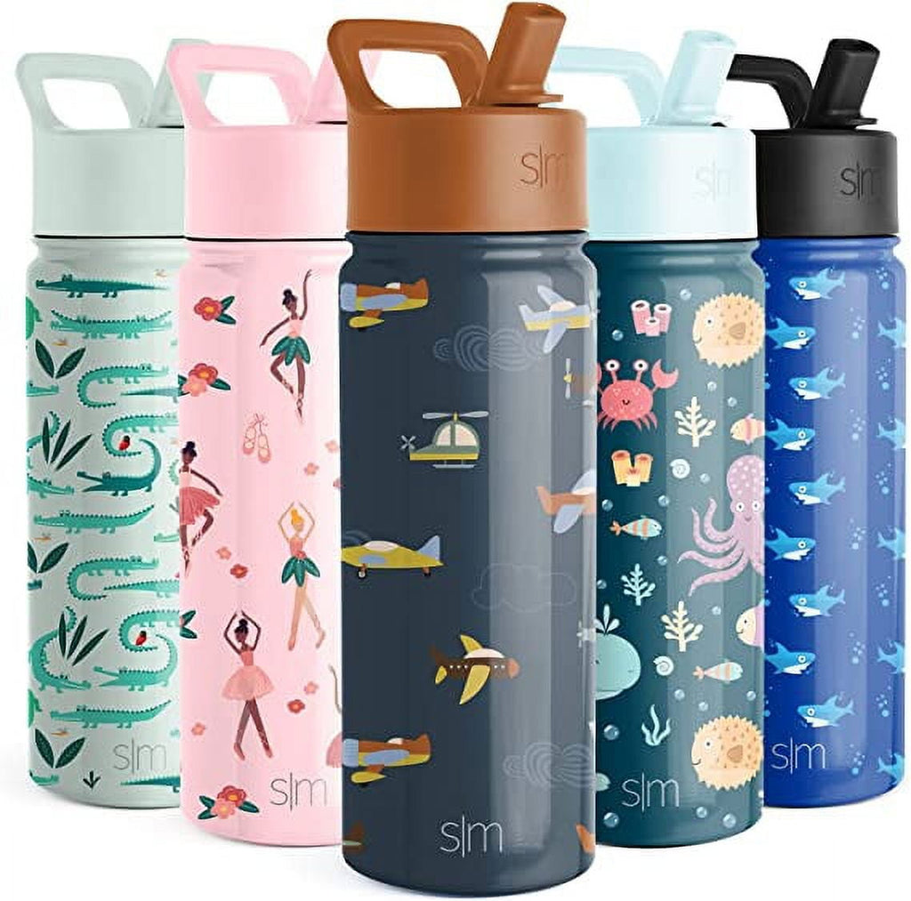 Simple Modern Summit Water Bottle Straw Lid Vacuum Insulated Stainless Steel Bottle | 18 fl oz M425S