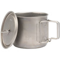 Olicamp Titanium Space Saver Mug with Lid, Nests Nalgene Bottle Inside, Lightweight and Compact, Perfect for Camping and Backpacking, 550mL M194Z