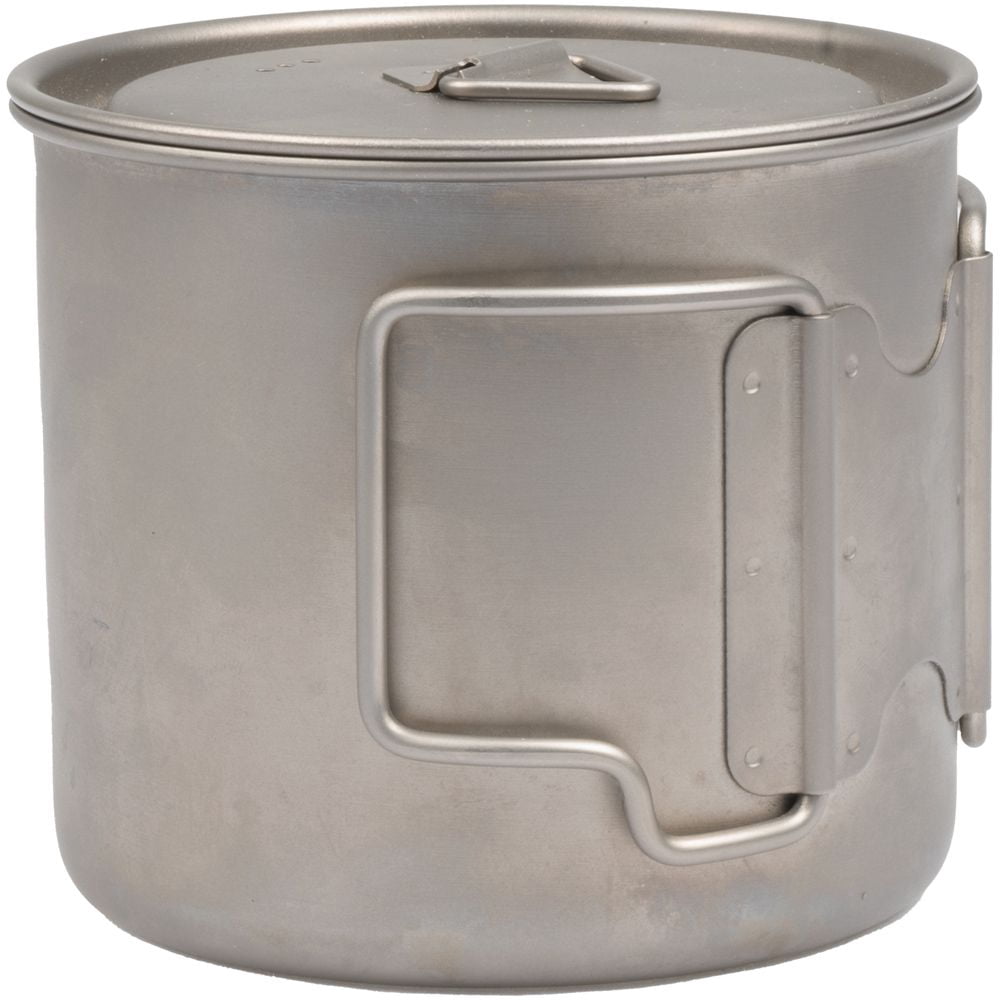 Olicamp Titanium Space Saver Mug with Lid, Nests Nalgene Bottle Inside, Lightweight and Compact, Perfect for Camping and Backpacking, 550mL M194Z