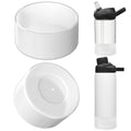 Linkidea 2 Pack Water Bottle Boot Compatible with CamelBak Eddy+20oz/25oz, Chute Mag 20oz/25oz, Carry Cap, Silicone Anti-Slip Bottle Bottom Bumper Protector (Clear White) M389L