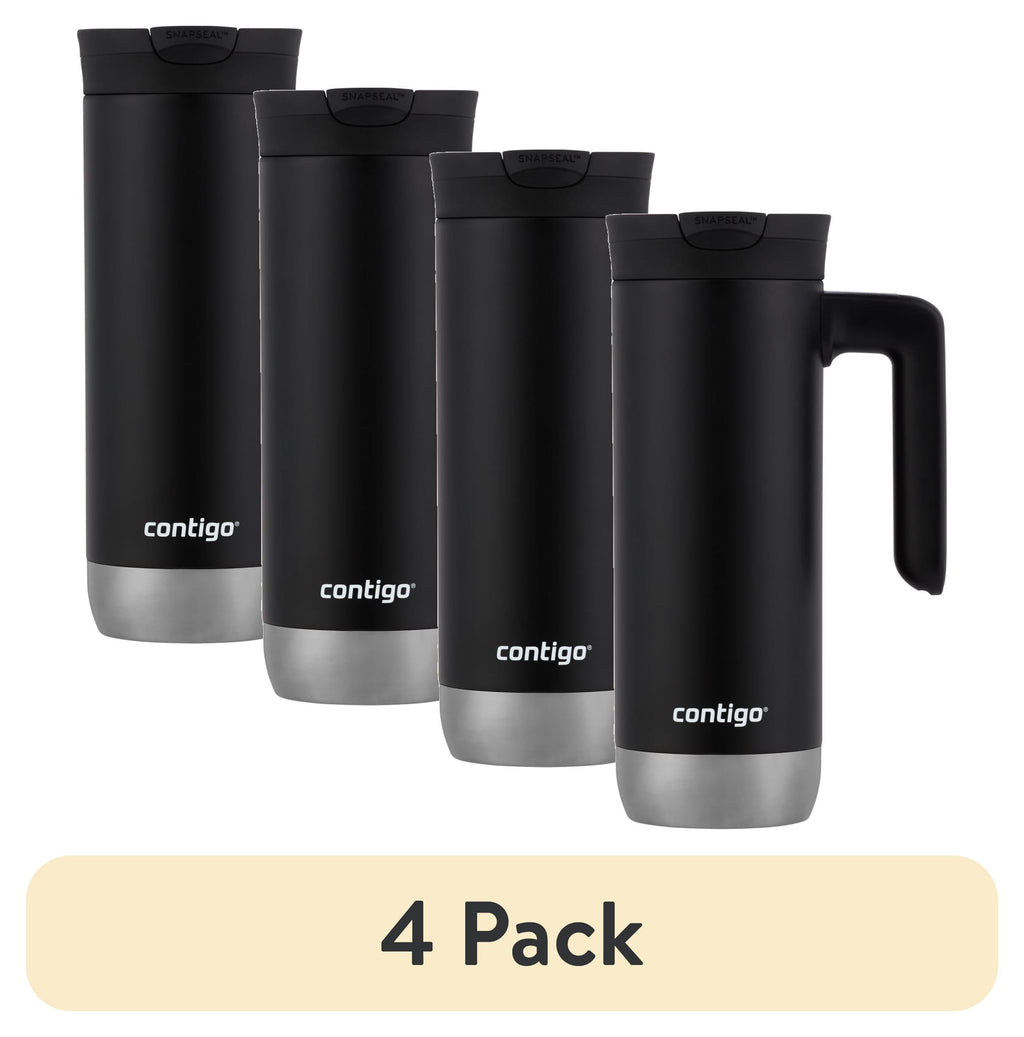 Contigo Huron 2.0 Stainless Steel Travel Mug with SNAPSEAL Lid and Handle in Black, 20 fl oz. M05X