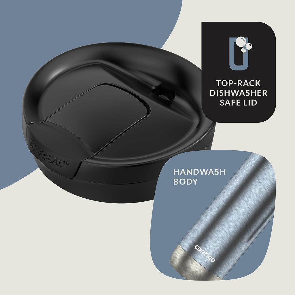 Contigo 20 oz. Superior 2.0 SnapSeal Stainless Steel Travel Mug - Dark Ice M35E
