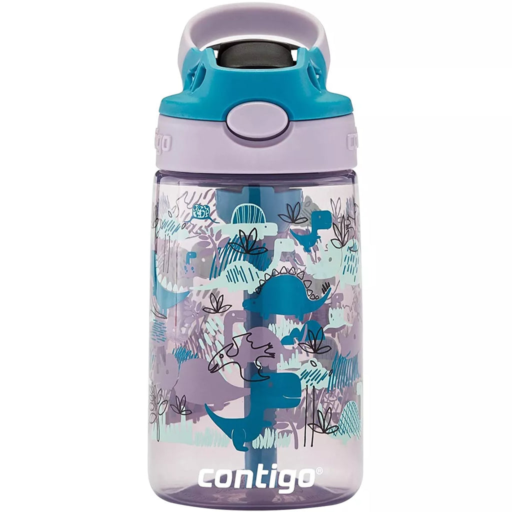 Contigo Kids Water Bottle with Redesigned AUTOSPOUT Straw, 14 oz, Grape Forest Haven M03W
