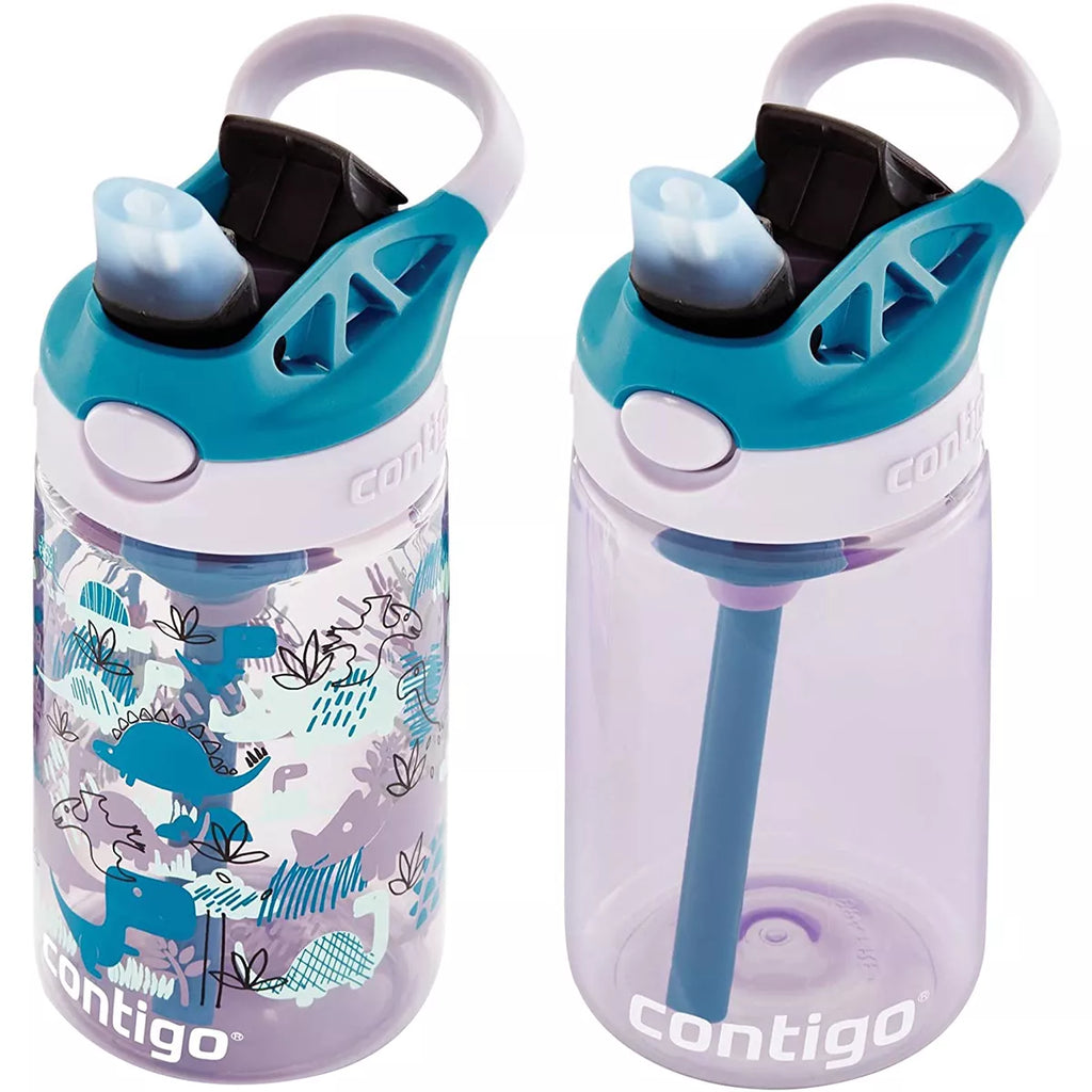 Contigo Kids Water Bottle with Redesigned AUTOSPOUT Straw, 14 oz, Grape Forest Haven M03W