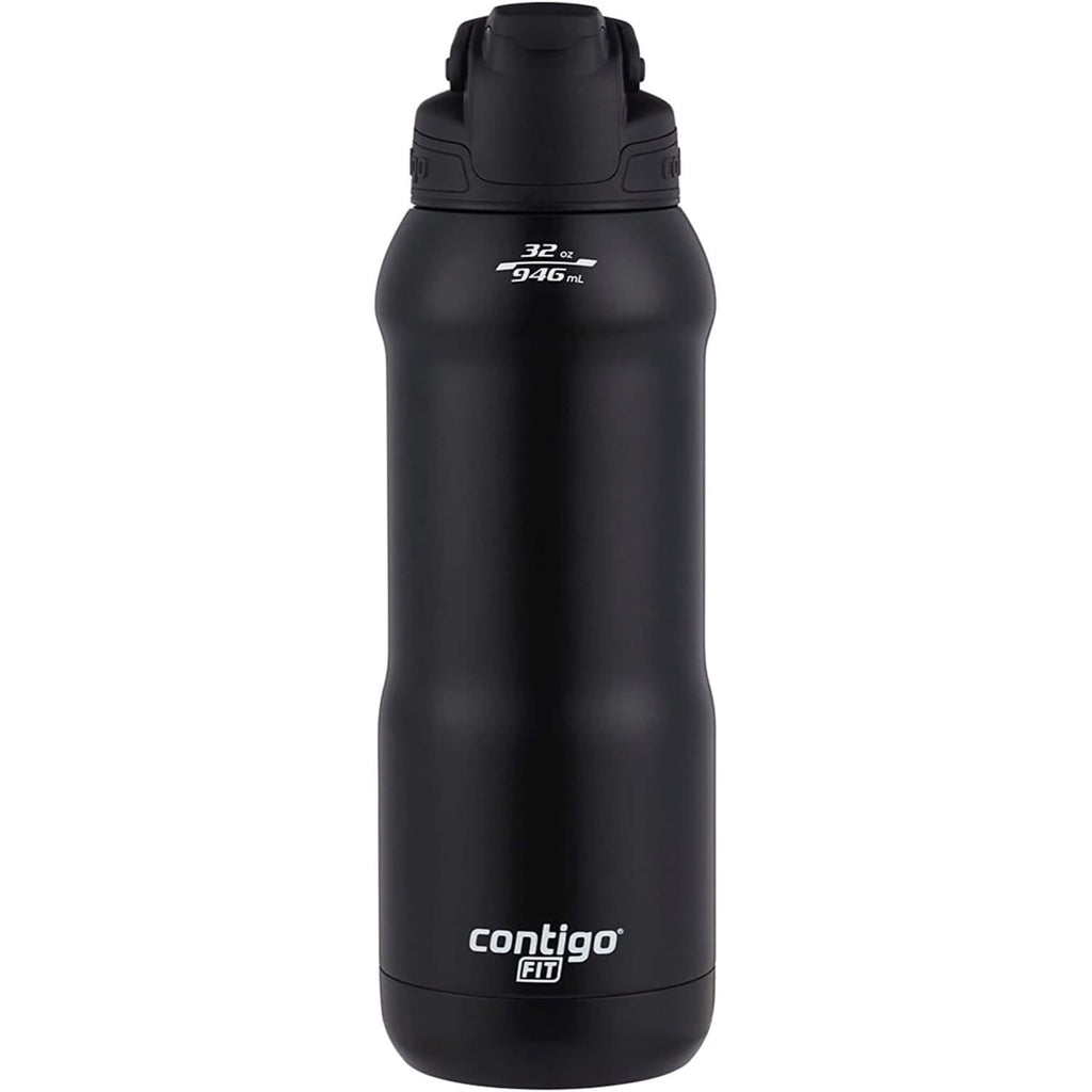 Contigo Fit Stainless Steel AUTOSPOUT Water Bottle with Straw, Blue Amp, 32 fl oz. M105Y