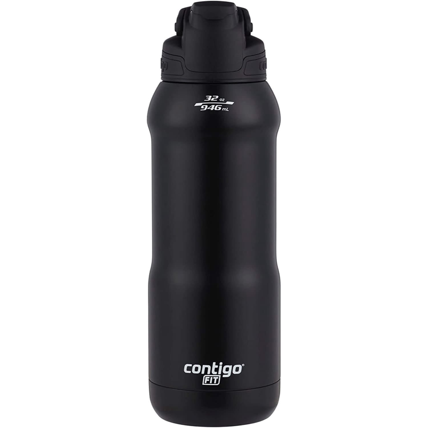 Contigo Fit Stainless Steel AUTOSPOUT Water Bottle with Straw, Blue Amp, 32 fl oz. M105Y