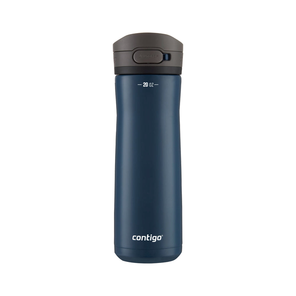 Contigo Jackson Chill Bundle 2 Water Bottles Black 24oz and Blueberry 20oz with Autopop Lid M88W